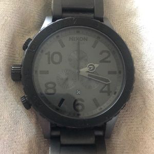 Authentic Men’s Nixon Watch. Charcoal On Black